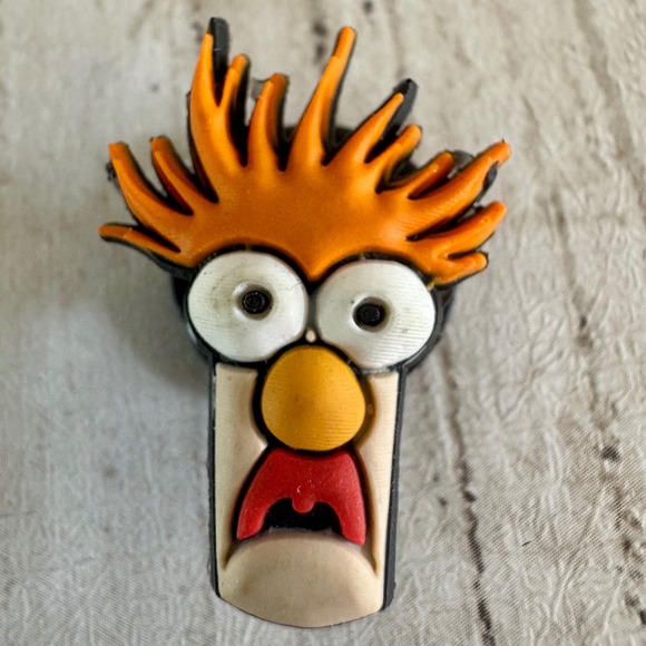 Jibbitz Shoes - Disney Muppets Beaker Jibbitz Shoe Charm Orange Hair Vintage 2006 2007 TMHC PVC